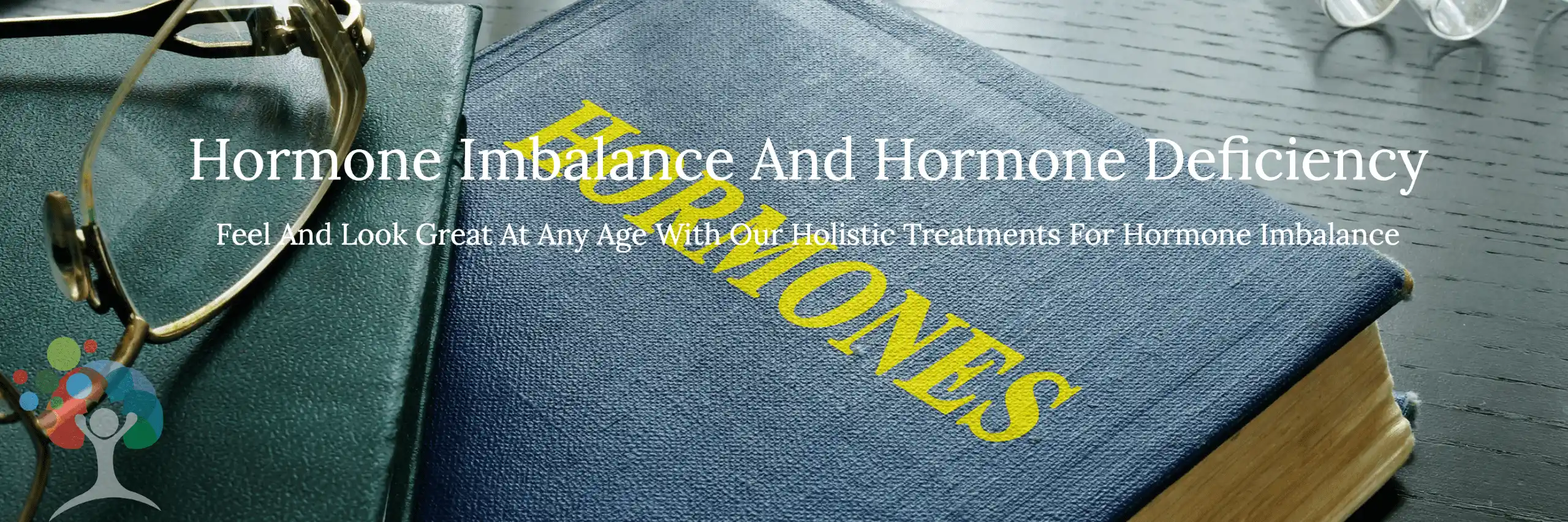 A book with the words hormones and hormone deficiency.